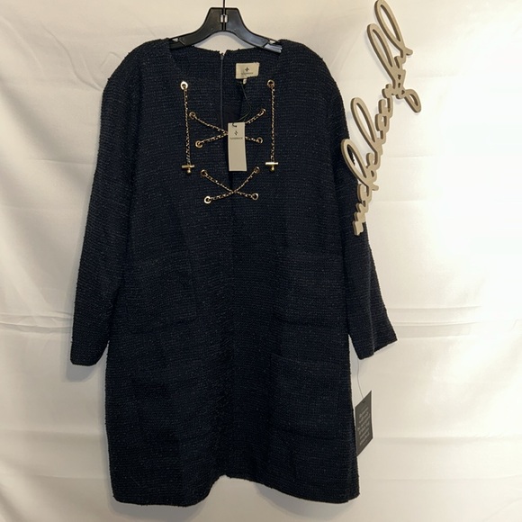 Navy Tie Tweed Kelly Dress - Picture 6 of 11